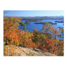 Squam Lake Rattlesnake Cliffs in Autumn Postcard
