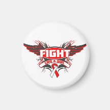 Squamous Cell Carcinoma Fight Like a Girl Wings Refrigerator Magnet