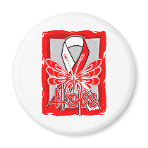 Squamous Cell Carcinoma Hope Butterfly Portrait Refrigerator Magnets