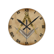 Square and Compass Clock