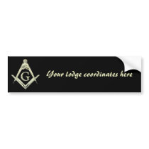 Square and Compasses Ornated bumper stickers by MASONICandFRATERNAL Square and Compasses Ornated bumper stickers