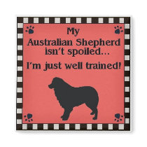 Square Aussie Magnet by Tinibaybeez Square Aussie Magnet