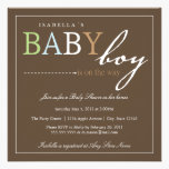Square BABY BOY Baby Shower Invitation invitations