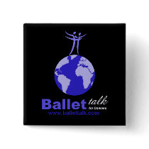 Square Black Button by BallettalkFD Square Black Button