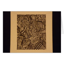 Square black design card cards