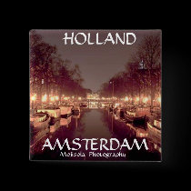 Square Button -Amsterdam at night 