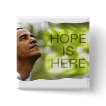 Square  Button Hope Is Here