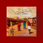 Square Button - Nigeria  buttons