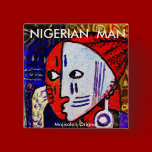 Square Button - Nigerian man  buttons
