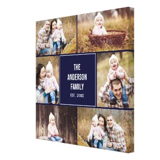 Square Collage Custom Photo Wrapped Canvas