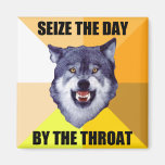 Square Courage Wolf Magnet