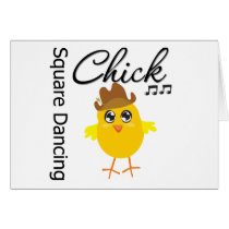 Square Dancing Chick cards by chicktshirts Square Dancing Chick cards