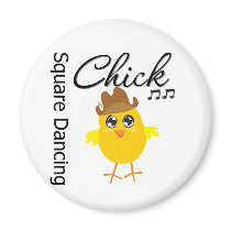 Square Dancing Chick magnets by chicktshirts Square Dancing Chick magnets