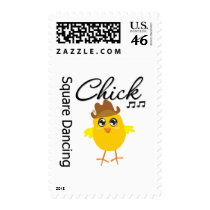 Square Dancing Chick postage by chicktshirts Square Dancing Chick postage