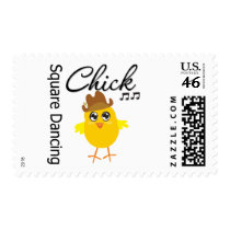 Square Dancing Chick postage by chicktshirts Square Dancing Chick postage