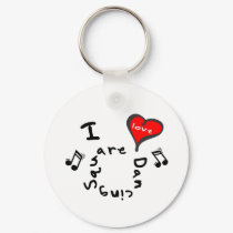 Square Dancing Gifts - I Heart Square Dancing keychains