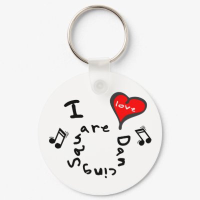 Square Dancing Gifts - I Heart Square Dancing Key Chains by iheartstyle