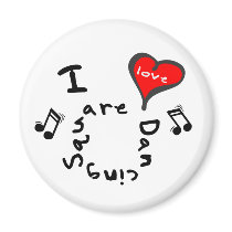 Square Dancing Gifts - I Heart Square Dancing magnets