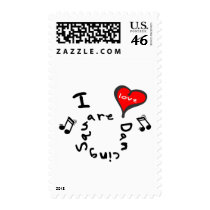 Square Dancing Gifts - I Heart Square Dancing postage