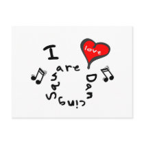 Square Dancing Gifts - I Heart Square Dancing postcards