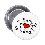 Square Dancing I Heart-Love Button