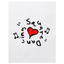 Square Dancing I Heart-Love Gift flyers