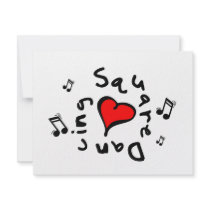 Square Dancing I Heart-Love Gift invitations by danceteeshirts Square Dancing I Heart-Love Gift invitations