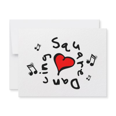 Square Dancing I Heart-Love Gift Announcements by danceteeshirts