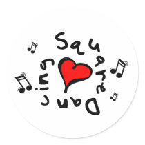 Square Dancing I Heart-Love Gift stickers by danceteeshirts Square Dancing I Heart-Love Gift stickers
