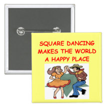 square dancing pinback button