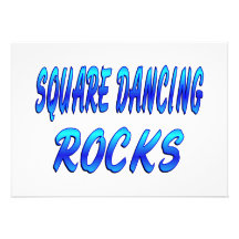 SQUARE DANCING ROCKS PERSONALIZED ANNOUNCEMENT