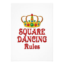 SQUARE DANCING RULES PERSONALIZED INVITES