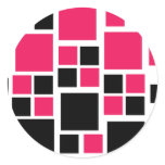 Square Design Art Black / Hot Pink stickers
