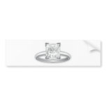 Square Diamond Ring Bumper Sticker