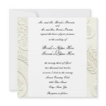 Square Elegant Embossed Design Wedding Invitation