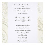 Square Elegant Embossed Design Wedding Invitation
