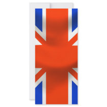 square english flag personalized rack card