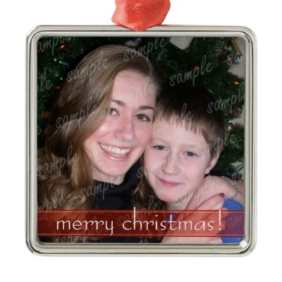 Square Family Photo Frame Christmas Tree Ornament