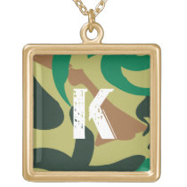 Square Fatigue Gold necklaces