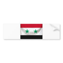 Square flag of Syria, ceremonial draped Bumper Sticker