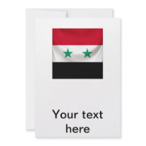 Square flag of Syria, ceremonial draped Custom Invitations