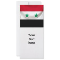 Square flag of Syria, ceremonial draped Rack Card