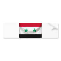 Square flag or Syria, ceremonial draped Bumper Stickers
