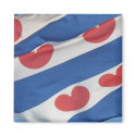Square Frisian Flag (Fryslan) Fridge Magnet