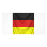 square german flag draped photo card