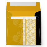 Square Gold One-Side Damask Envelopes