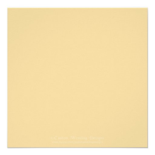 Square Golden Yellow Flourish Wedding Invitation