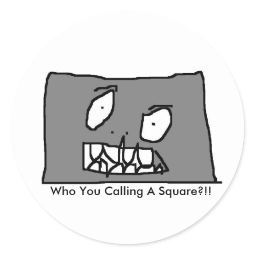 Square Headed Monster Thing Sticker sticker
