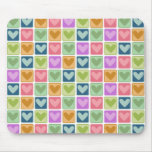 Square Hearts Valentine's Day Mousepads