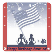 Square Independence Sticker